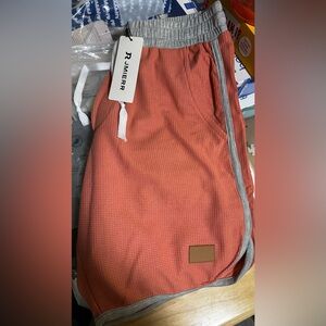 Men's Athletic Shorts - Red and Gray